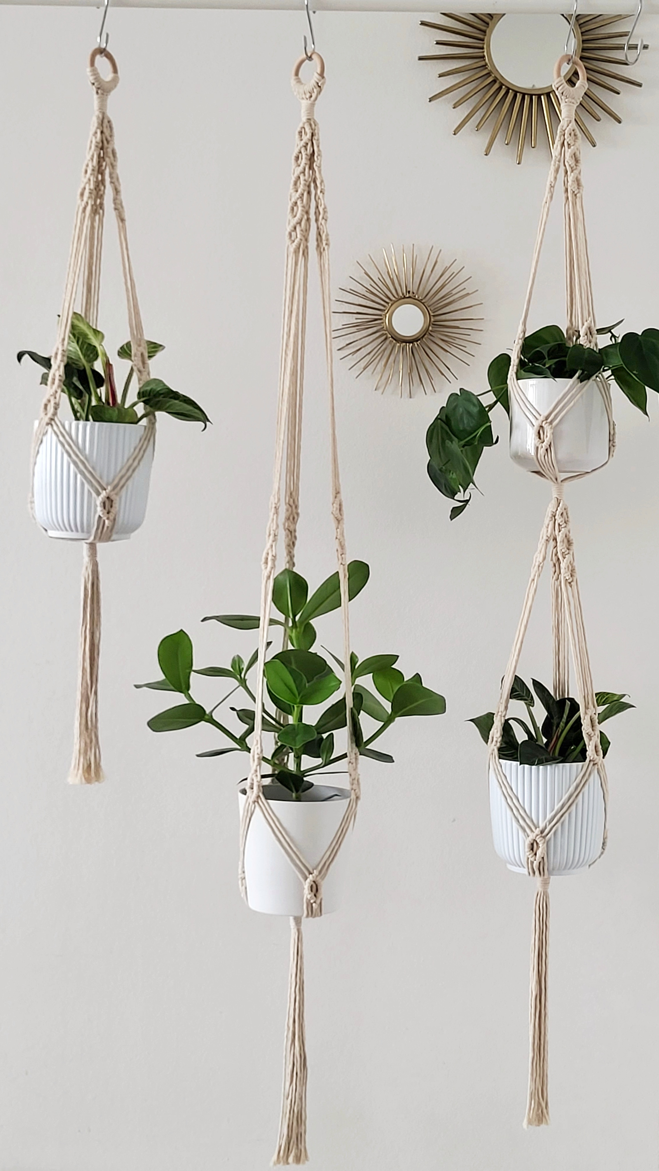 Handgjord makraméampel i naturton – The Hazel-kollektionen