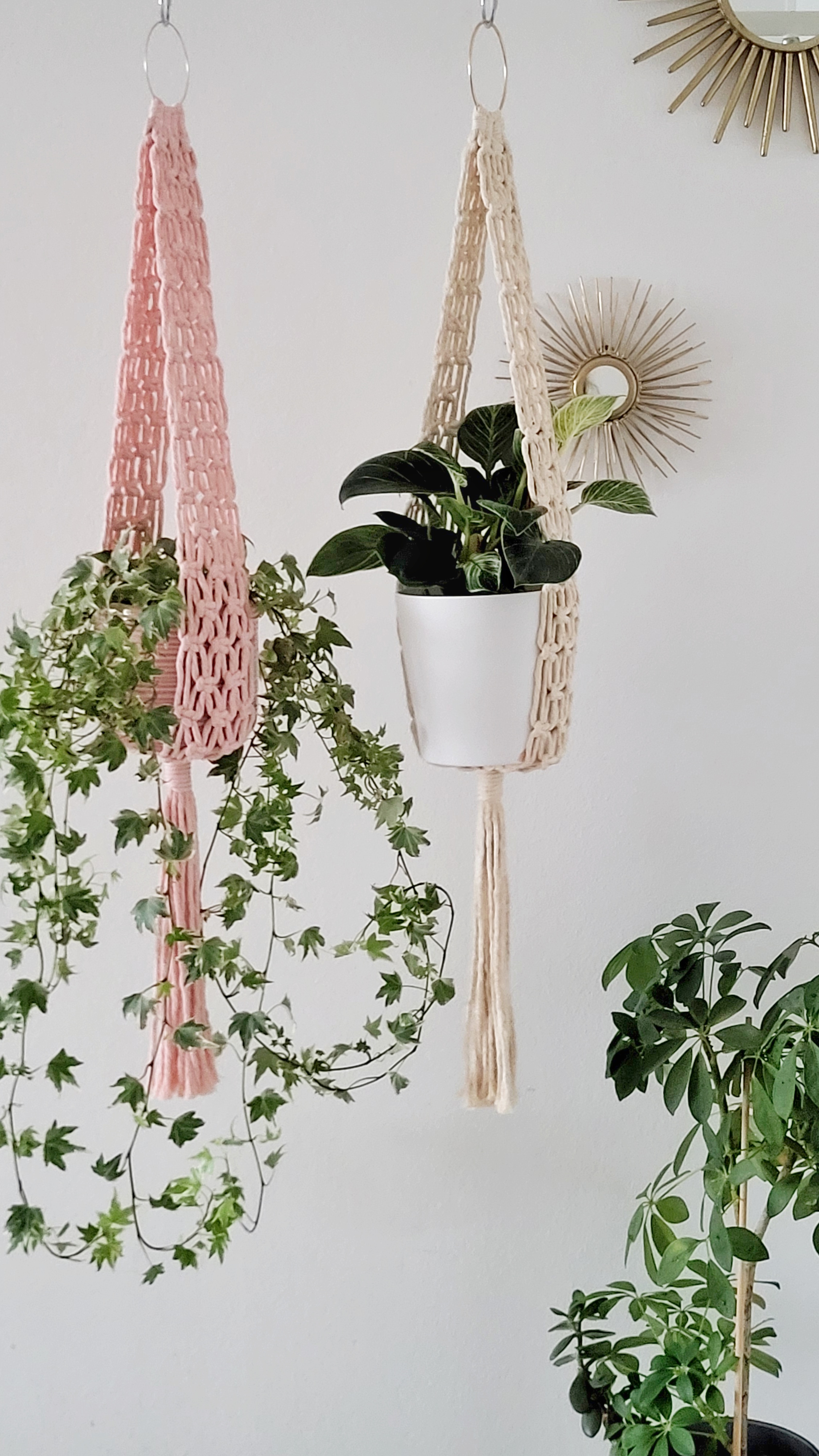 Handgjord dekorativ makraméampel – The Ivy-kollektionen