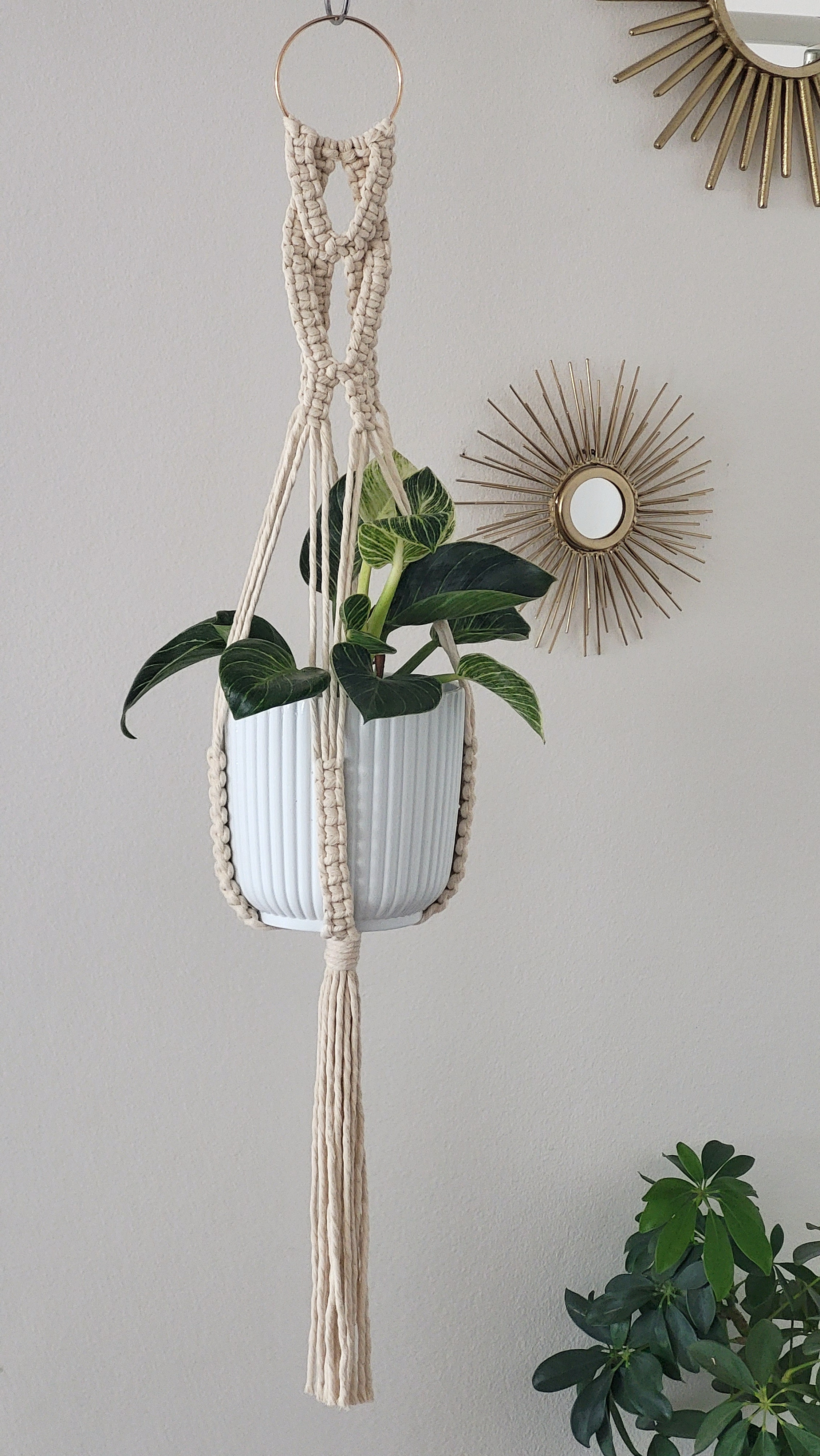 The Willow - Small – handgjord makramé växtampel